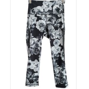 Old Navy Black and White Floral Leggings